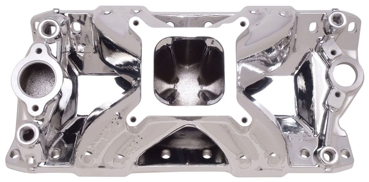 EDELBROCK Small Block Chevy with 23° heads, 3500-8500 rpm Super Victor Intake Manifold - EnduraShine finish ED29254 Autofit