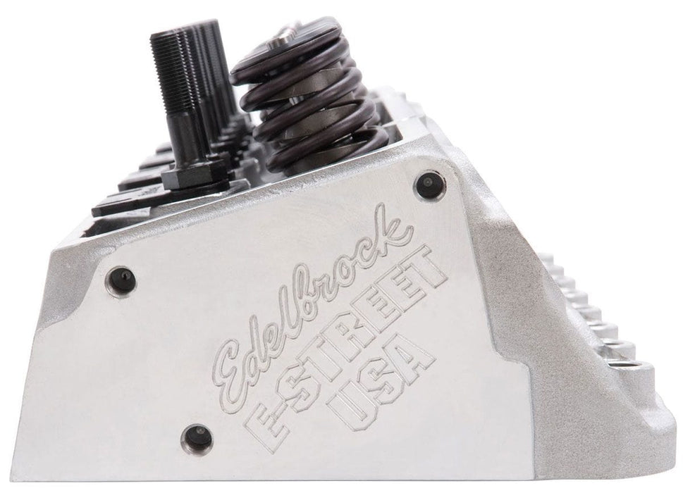 EDELBROCK Small Block Chevy, With straight plugs, 185cc Intake Port, 70cc chamb E-Street 185 Cylinder Heads - Pair - Complete ED5073 Autofit