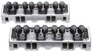 EDELBROCK Small Block Chevy, With straight plugs, 185cc Intake Port, 70cc chamb E-Street 185 Cylinder Heads - Pair - Complete ED5073 Autofit