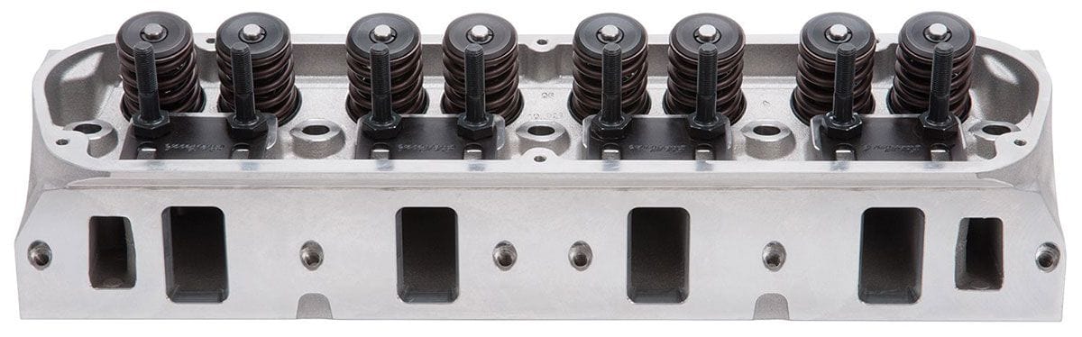 EDELBROCK Small Block Ford, 170cc Intake Port, 1.90" Intake Valves, Made In USA E-Street Cylinder Heads - Pair - Complete ED5023 Autofit