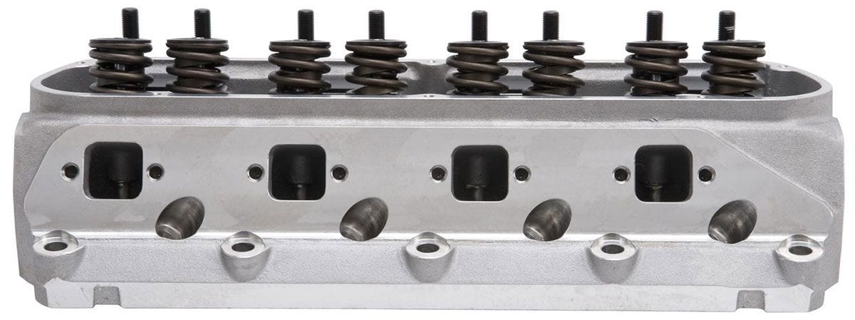 EDELBROCK Small Block Ford 289-351W, 60cc chambers, 210cc intake port, mech rol Victor Jr. 20° Cylinder Heads - Single - Complete ED77199 Autofit