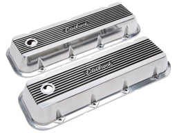EDELBROCK Suit BB Chev With Edelbrock Logo Elite 2 Series Tall Valve covers - Polished ED4275 Autofit