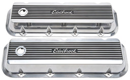 EDELBROCK Suit BB Chev With Edelbrock Logo Elite 2 Series Tall Valve covers - Polished ED4275 Autofit