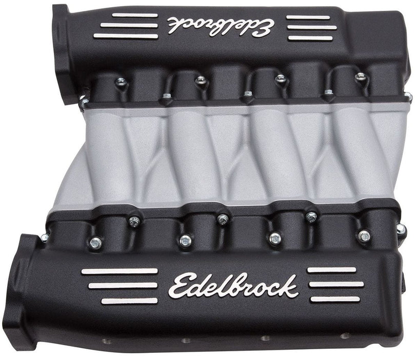 Edelbrock Suit Chev LS3, L92 and L76 Rectangular Port Cylinder Heads Cross-Ram Intake Manifold - Black Finish ED71413 Autofit