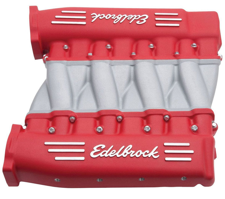 Edelbrock Suit Chev LS3, L92 and L76 Rectangular Port Cylinder Heads Cross-Ram Intake Manifold - Red Finish ED7141 Autofit