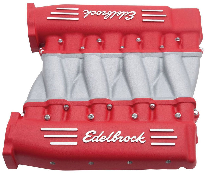 Edelbrock Suit Chev LS3, L92 and L76 Rectangular Port Cylinder Heads Cross-Ram Intake Manifold - Red Finish ED7141 Autofit