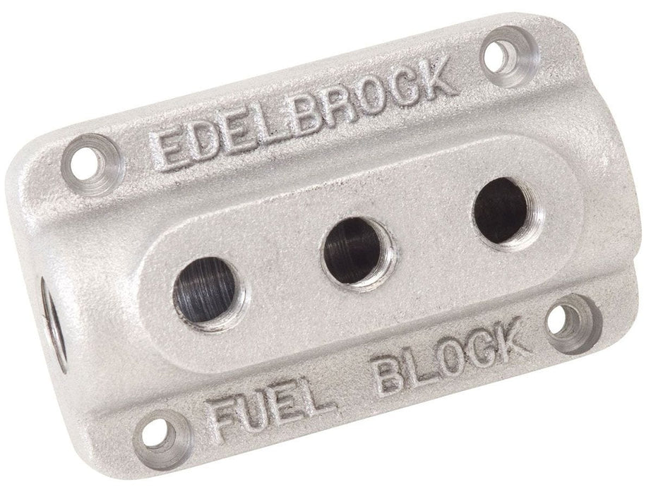 EDELBROCK Triple Outlet Fuel Block, 3/8" inlet, 1/4" outlet Fuel Distribution Block ED1285 Autofit