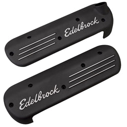 EDELBROCK With Black Powder Coat Finish Coil Covers for LS Series Engines ED41183 Autofit