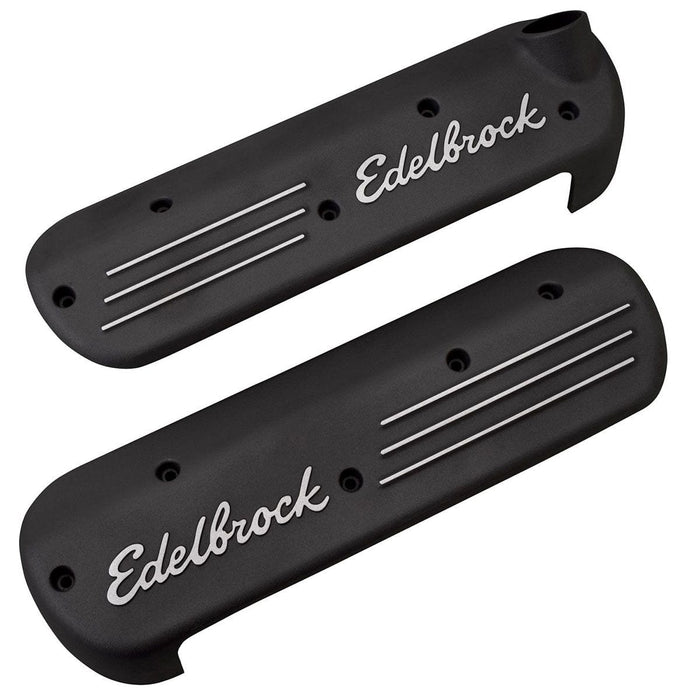 EDELBROCK With Black Powder Coat Finish Coil Covers for LS Series Engines ED41183 Autofit