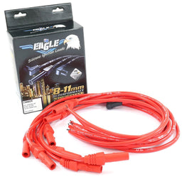 EL Universal 8cyl Set With HEI Cap 90° Distributor & 180° Spark Plug 9mm Eliminator Series I Lead Set - Red ELE98002R Autofit