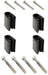 EL Use With SK-471, SK-472, SK-473 & SK-474 Separators (4-Piece) Vertical Separator Fitting Kit - Black ELESFK-4BK Autofit