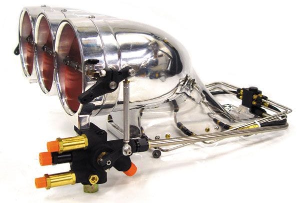 ENDERLE Complete With Fuel Lines & K-Style Metering Valve, 5" Butterflies, 10 Aluminium "Big & Ugly" Injector Hat ENBAU-1-5 Autofit