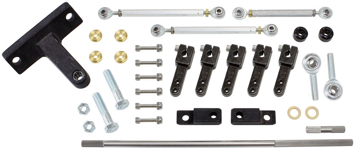 ENDERLE Suit BB Chev With Dual 4150 Sideways Mount Carburettor Tunnel Ram Linkage Kit EN71-102 Autofit