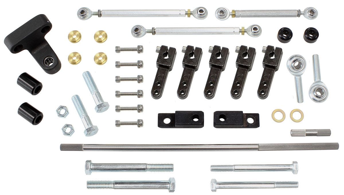 ENDERLE Suit Ford 302-351C With Dual 4150 Sideways Mount Carburettors Tunnel Ram Linkage Kit EN75-107 Autofit