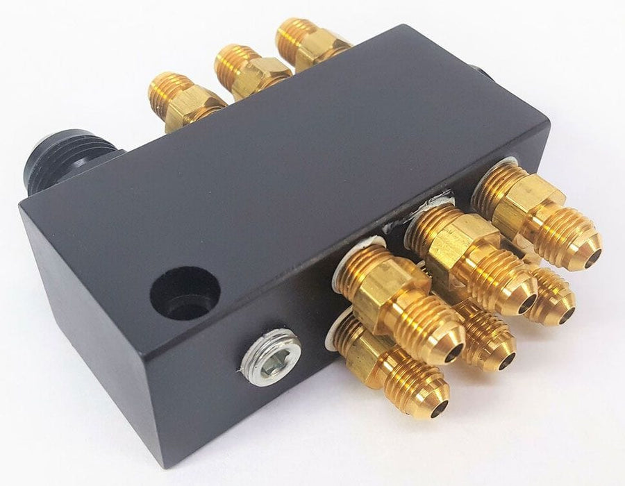 ENDERLE With -8AN Inlet Fitting Suit 12 Port Nozzles Hat or Top Port Distribution Block EN4027A Autofit
