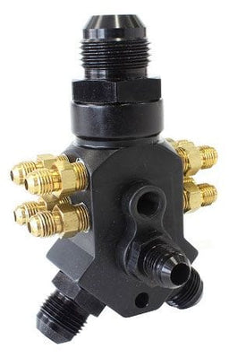 ENDERLE x1 -12AN Inlet, x2 -8AN Outlet, x1 -6AN Outlet & x1 -3AN Outlet With Port & Distribution Y-Block EN4130 Autofit