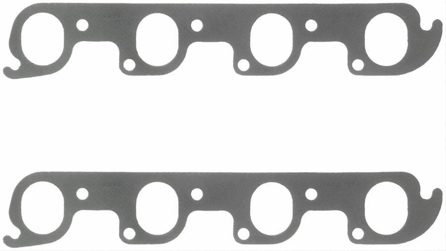 FELPRO Suit Ford 302-351C 2V Heads 1.56" x 1.98" Perforated Steel Exhaust Gasket Set FE1430 Autofit