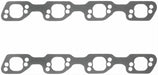 FELPRO Suit Ford SB 289-351W & J302, K302 1.40" x 1.40" Perforated Steel Exhaust Gasket Set FE1486 Autofit
