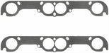 FELPRO Suit SB Chev 18° Adapter Plate 2.00" Round Perforated Steel Exhaust Gasket Set FE1483 Autofit