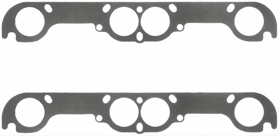 FELPRO Suit SB Chev 18° Adapter Plate 2.00" Round Perforated Steel Exhaust Gasket Set FE1483 Autofit