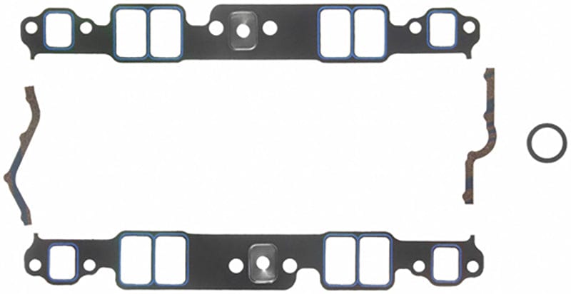 FELPRO Suit SB Chev 262-400, Open Exhaust Crossover 1.23" x 1.99" (.060) Printoseal Intake Manifold Gasket Set FE1256 Autofit
