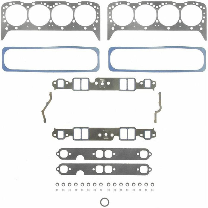 FELPRO Suit SB Chev 350 With Plastic Intake Gaskets & Center Bolt Valve Cover Marine Gasket Head Set FE17214 Autofit