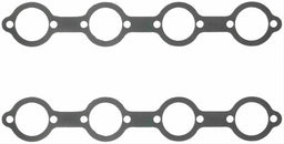 FELPRO Suit SB Chev Splayed Valve 1.94" Round Perforated Steel Exhaust Gasket Set FE1484 Autofit