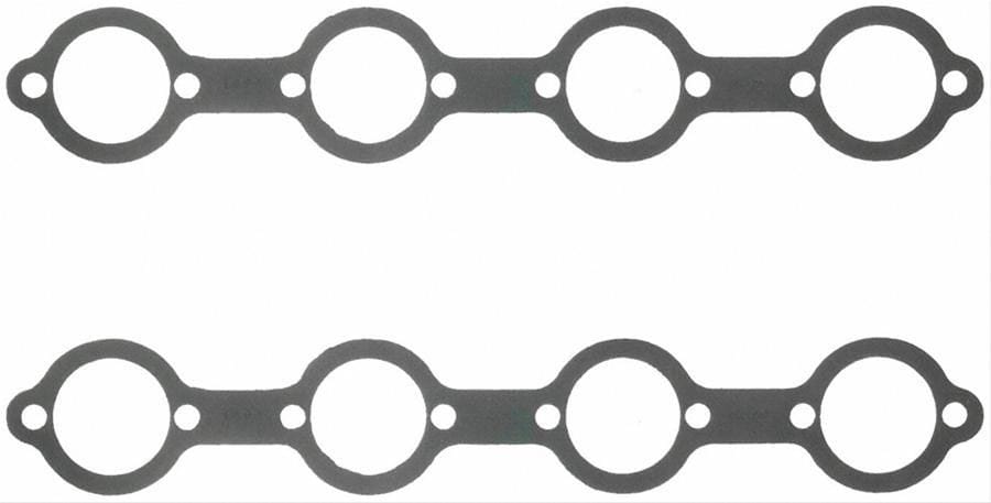 FELPRO Suit SB Chev Splayed Valve 1.94" Round Perforated Steel Exhaust Gasket Set FE1484 Autofit