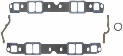 FELPRO Suit SB Chev, Trim To Fit 1.25" x 1.90" to 1.40" x 2.30" x .060", no Printoseal Intake Manifold Gasket Set FE1244 Autofit