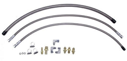 FLAMING Fits Flaming River Power Rack (GM Style) Stainless Braided Hose Kit - Remote Reservoir FR1610 Autofit