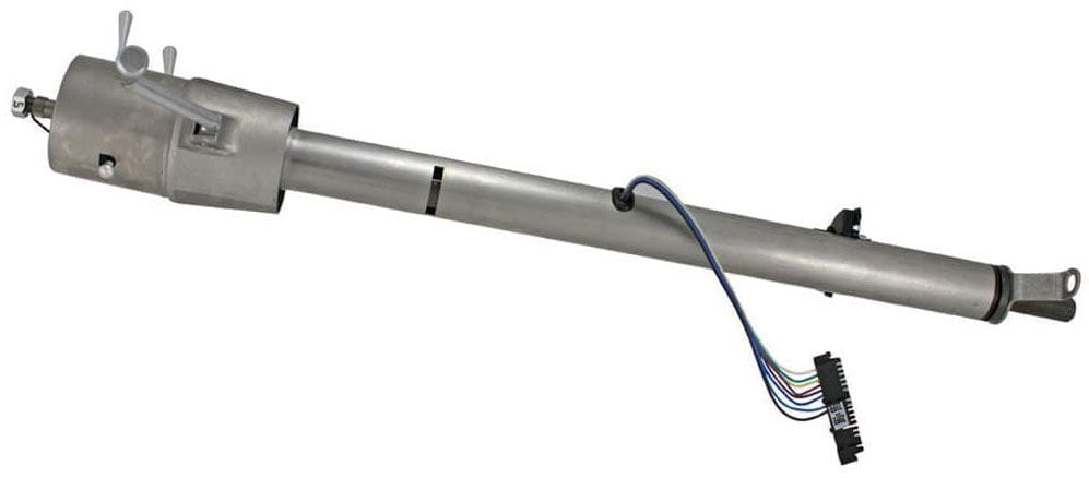 FLAMING LHD, 33-1/2" Long, 1" DD Shaft With Switch 57 Chev Column Shift Tilt Steering Column - Raw FR20023-57 Autofit