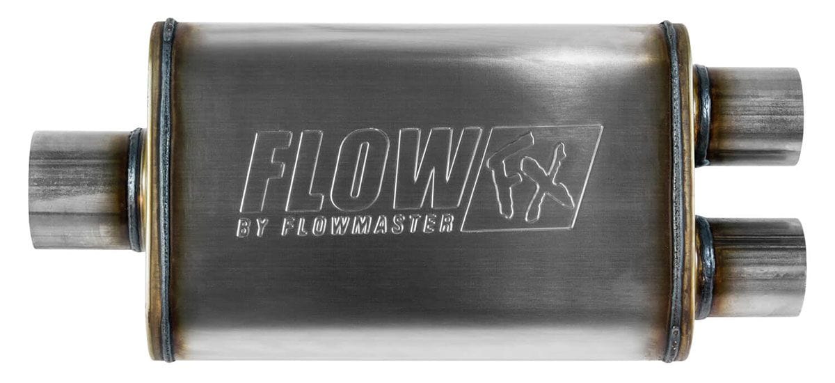 FLOWMASTER 3" Center Inlet / 2.5" Dual Outlet FlowFX Muffler FLO72198 Autofit