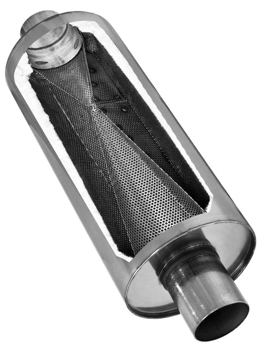 FLOWMASTER Round, 2-1/4" Inlet/Outlet DBX Series Hushpower Muffler FLO12414310 Autofit