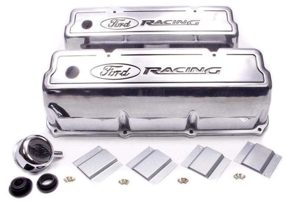 FORDPERF Suit Ford 302-351C (Cleveland) Aluminium Valve Covers (Polished) FMM-6582-Z351 Autofit