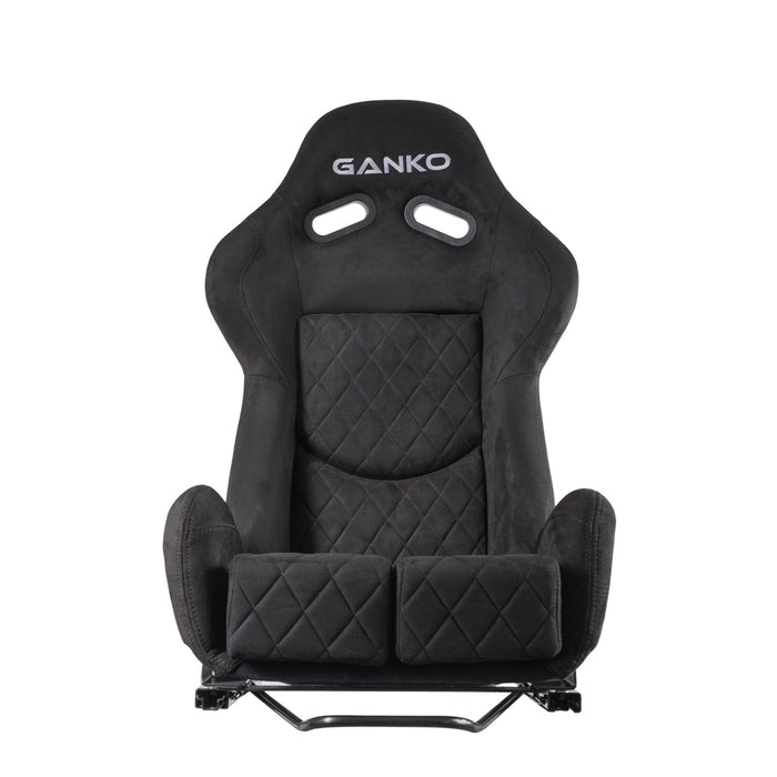 GANKO JP Seats Black Diamond Stitching GANKO JP - RECLINABLE SEAT - GLITTER SILVER Autofit