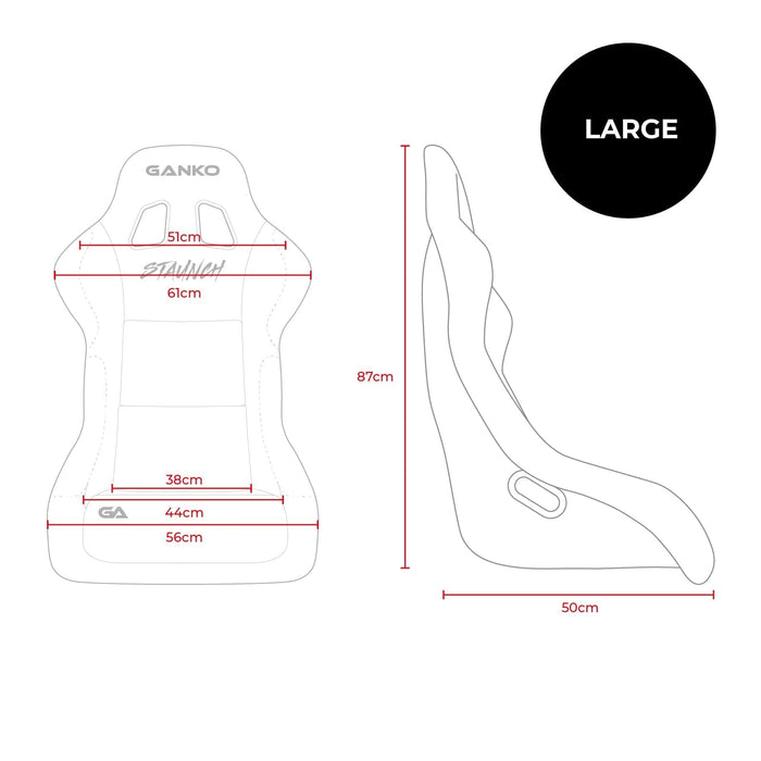 GANKO JP Seats GANKO JP - STAUNCH FIXED BACK - BLACK Autofit