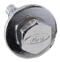 GARDENER 1/4-20" x 7/8", 3/4" O.D Washer With Ford Oval Logo Chrome Hex Washer Sems Body Bolts GW11-25212 Autofit