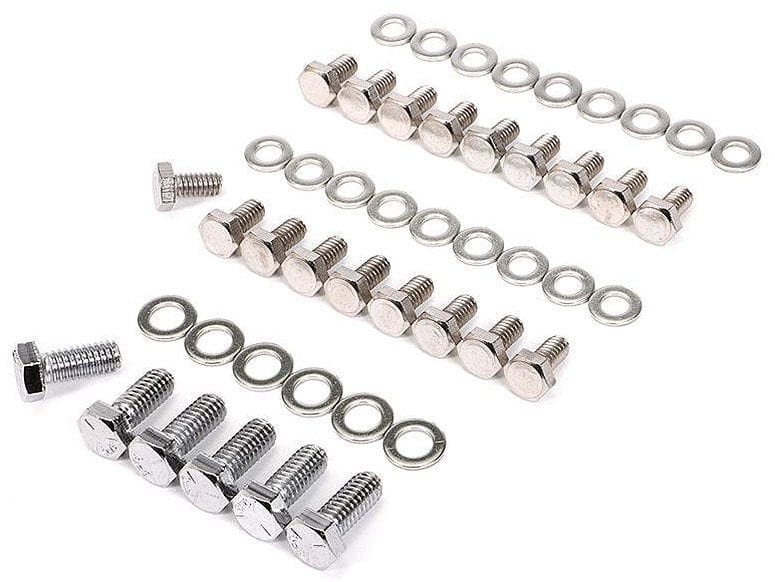GARDENER Suit Ford 289-302W, 351W and 302-351C Hex Oil Pan Bolt Set, Chrome GW56232-H Autofit