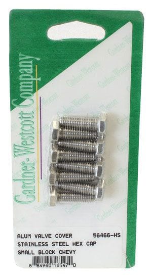 GARDENER Suit SB Chev Pre-86 S/S Hex Aluminium Valve Cover Bolt Set GW56466-HS Autofit