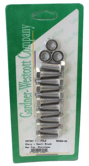 GARDENER Suit SB Chev Pre-86 S/S Hex Intake Manifold Bolt Set GW56469-HS Autofit