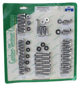 GARDENER Suit SB Ford 289-302 Windsor With Headers & Ford Oval Logo Chrome Hex Engine Dress Up Kit GW11-56250-H Autofit