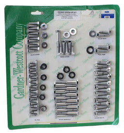 GARDENER Suit SB Ford 289-302 With Headers & Ford Oval Logo Polished S/S Hex Engine Dress Up Kit GW11-56250-HSP Autofit