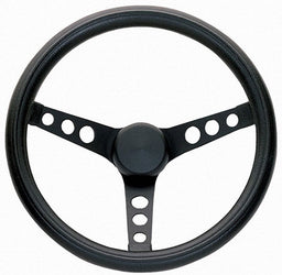 GRANT Black 3 Spoke, Black Foam Grip. 3-1/2" Dish 13-3/4" Classic Series Steering Wheel GR338 Autofit