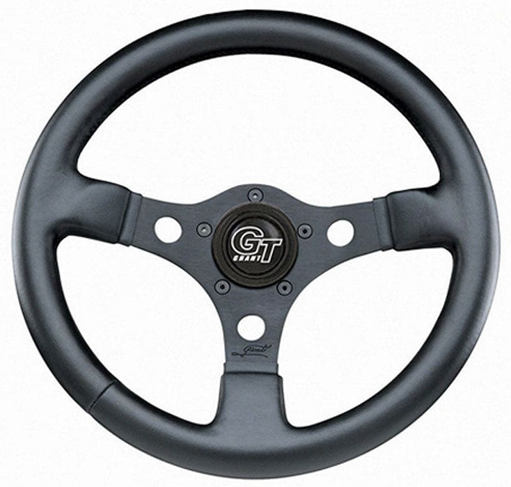 GRANT Black 3 Spoke, Black Leather Grip. 3" Dish 13" Formula GT Steering Wheel GR773 Autofit