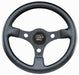 GRANT Black 3 Spoke, Black Leather Grip. 3" Dish 13" Formula GT Steering Wheel GR773 Autofit
