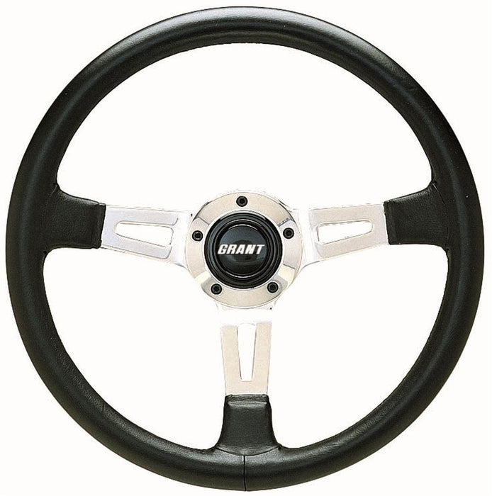 GRANT Black Leather Grip. 3-3/4" Dish 14" Collector's Edition Steering Wheel GR1130 Autofit