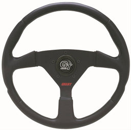 GRANT Black Perforated with Black Accent. 3-1/2" Dish 13.75" Formula 1 Steering Wheel GR1064 Autofit