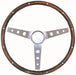 GRANT Brushed S/S 3 Spoke, Hardwood Grip. 4-1/8" Dish 15" Classic Ford Steering Wheel GR966-0 Autofit