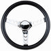 GRANT Chrome 3 Spoke, Black Vinyl Grip. 3-1/2" Dish 13-1/2" Classic Series Steering Wheel GR838 Autofit
