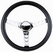 GRANT Chrome 3 Spoke, Black Vinyl Grip. 3-3/4" Dish 11-1/2" Classic Series Steering Wheel GR834 Autofit